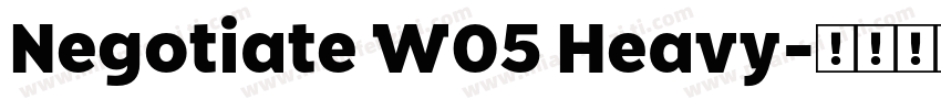 Negotiate W05 Heavy字体转换